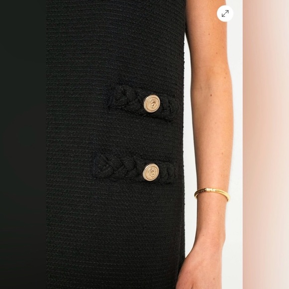 Tuckernuck | Black Tweed Sleeveless Jackie Shift Dress New w/ Tags ~ XL - Picture 8 of 15